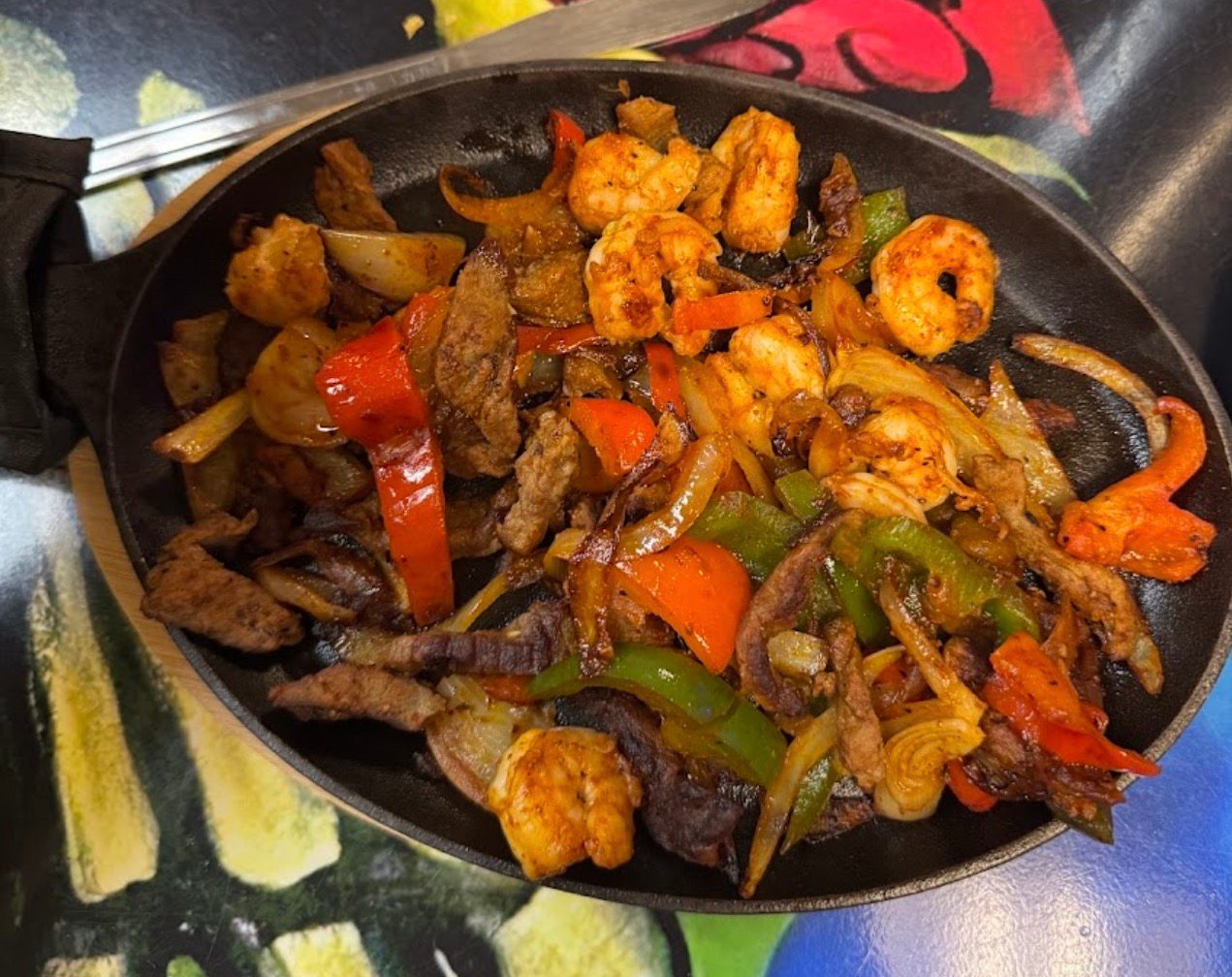 Fajitas de pollo.