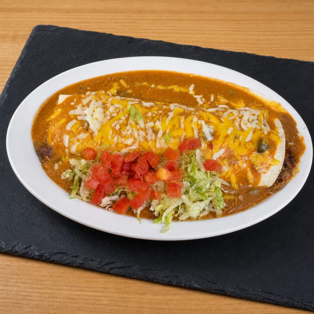Potato eggs deluxe burrito.
