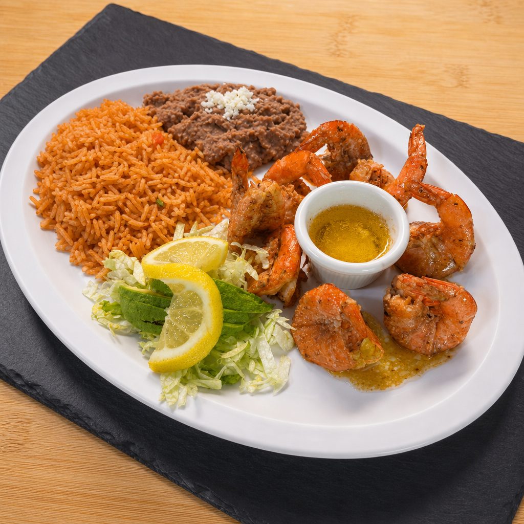 Camarones al mojo de ajo.